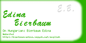 edina bierbaum business card